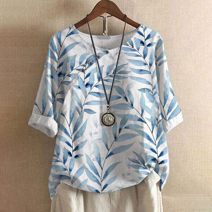 Virelle | Leaf Print Blouse