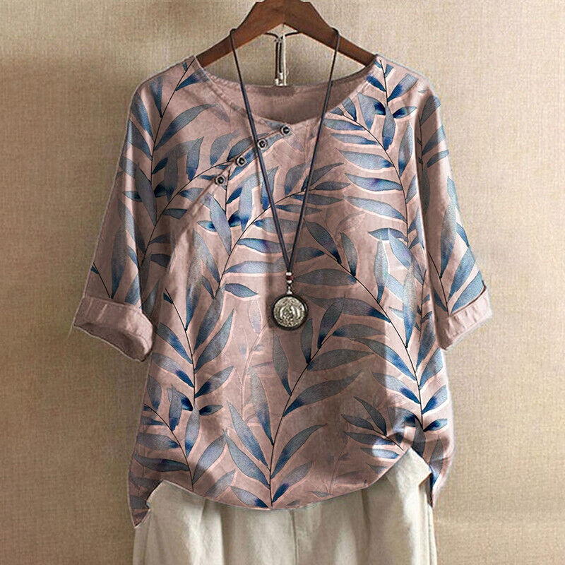 Virelle | Leaf Print Blouse