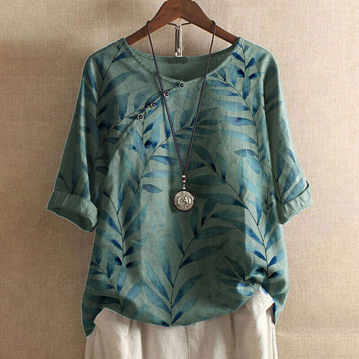 Virelle | Leaf Print Blouse